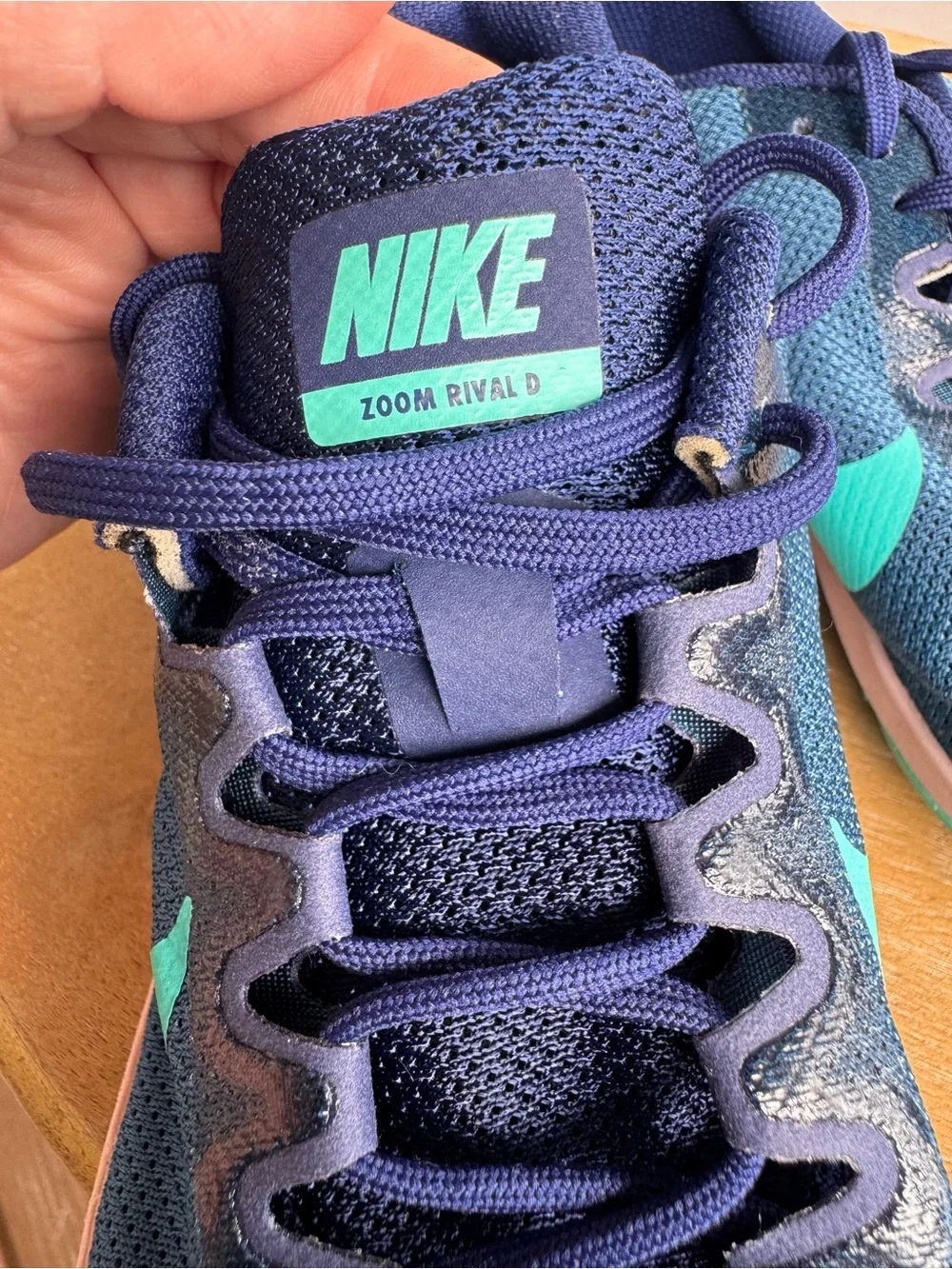 Nike Zoom Rival D Distance Track Spikes Blue Teal Men’s Size 9.5 907566-401